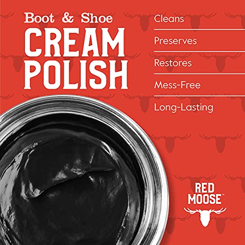 Premium Red Moose Boot and Shoe Cream Polish for Men - American Made
| Red Moose Premium Boot and Shoe Cream Polish - F