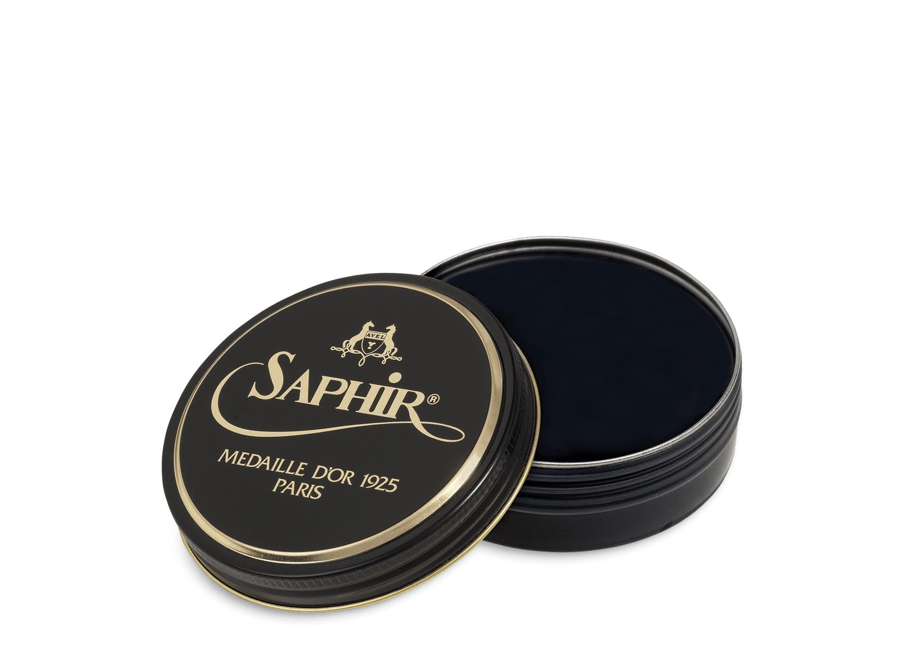 SAPHIR Medaille d’Or Pate De Luxe Natural Wax Shoe Polish for Men's Leather Shoes - Shines Brilliance - 50ml - Grey  
SA