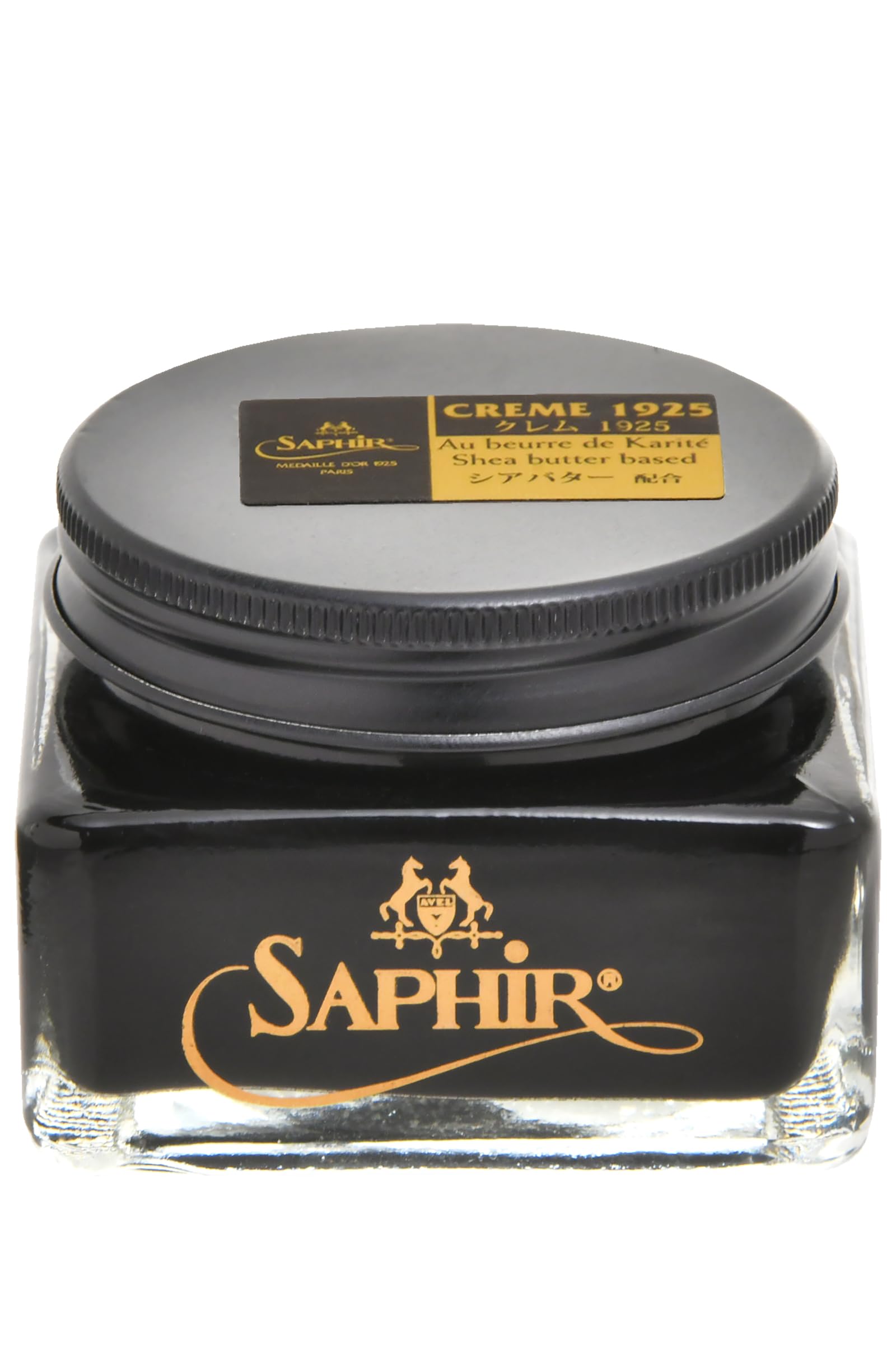 SAPHIR Medaille d'Or Pommadier Cream 75ml Natural Cream Leather Shoe Polish for Boots and Handbags - Conditioner, Non-Gr